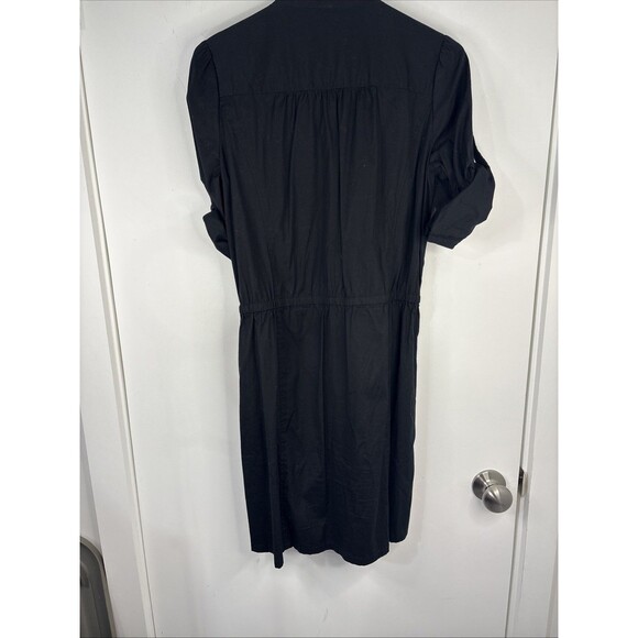 Loft Ann Taylor Woman's Sz 2 Dress Black Hidden Snaps Career Professional - Picture 7 of 9